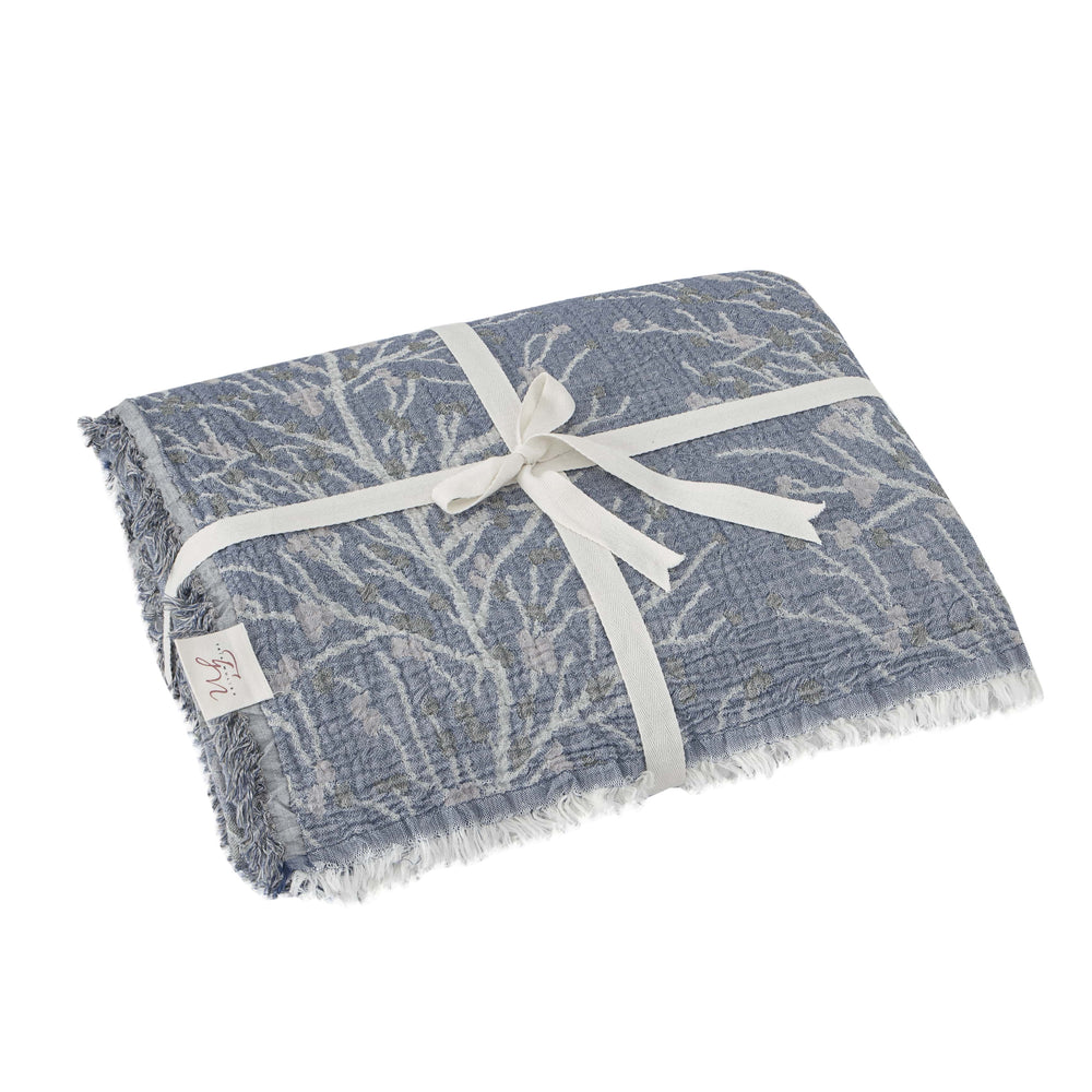 
                      
                        Branches of Life Blue Muslin Organic Cotton Blanket / Bedspread
                      
                    