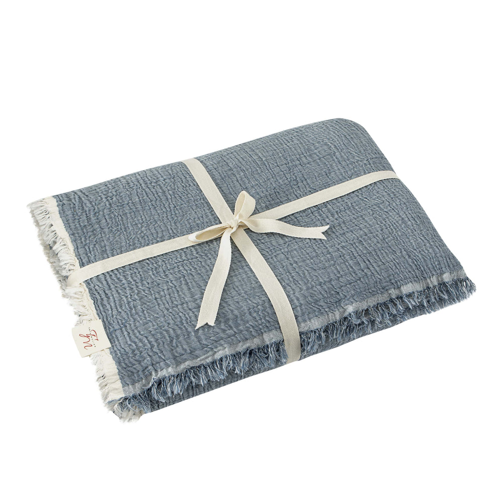 
                      
                        Double Face Oil Blue Muslin Organic Cotton Blanket / Bedspread
                      
                    