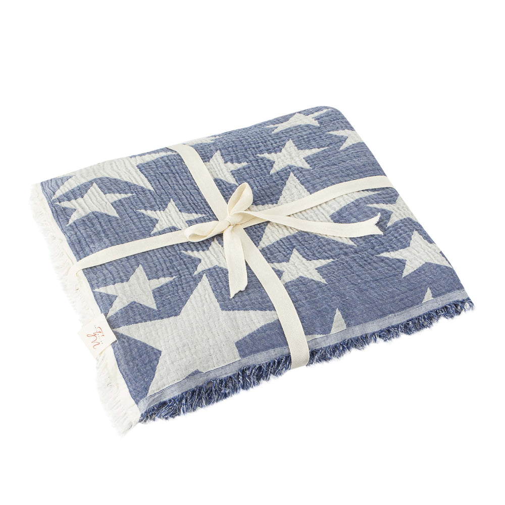 
                      
                        Star Blue Muslin Organic Cotton Blanket / Bedspread
                      
                    